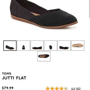 Toms Jutti ballet flat, size 8